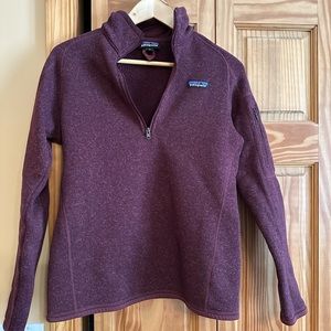 Patagonia women's Better Sweater 1/4-zip fleece in burgundy size medium